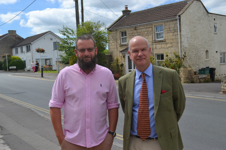 Gavin Heathcote (right) when he met the local PCC in the summer in Peasedown