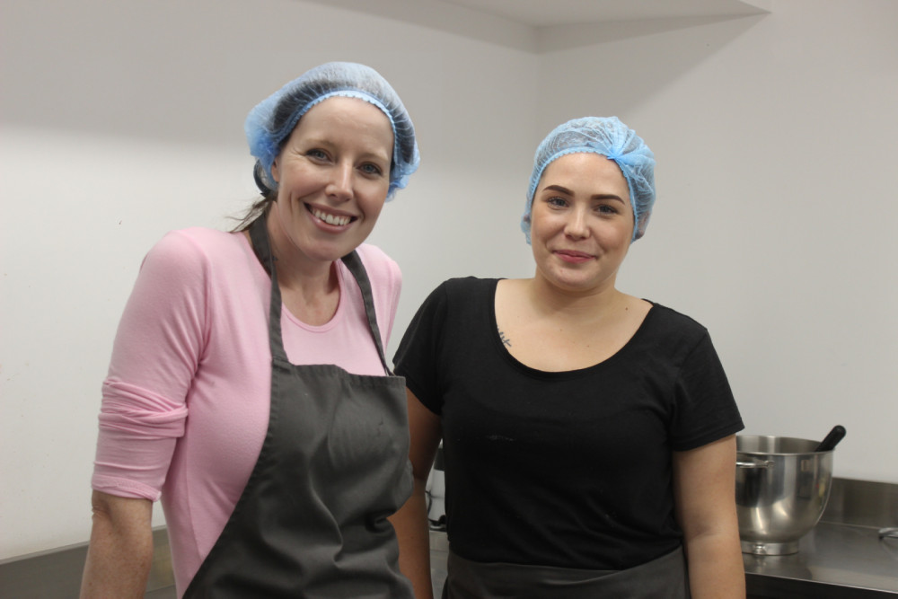 Business owner Victoria 'Vic' Campbell with her new hire Leyla Peaquin. (Image - Alexander Greensmith / Macclesfield Nub News) 