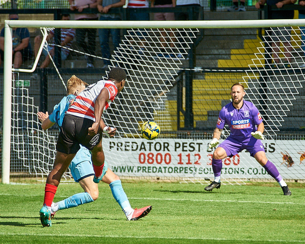 Kingstonian win their third straight game at Imperial Fields against Billericay Town. Photo: Ollie G. Monk.