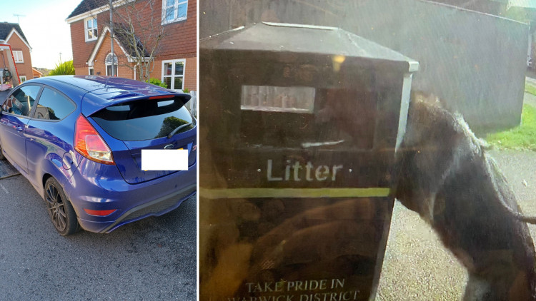 The Ford Fiesta failed to stop for officers on the A46 before making off towards Hatton (image via Warwickshire Police OPU)