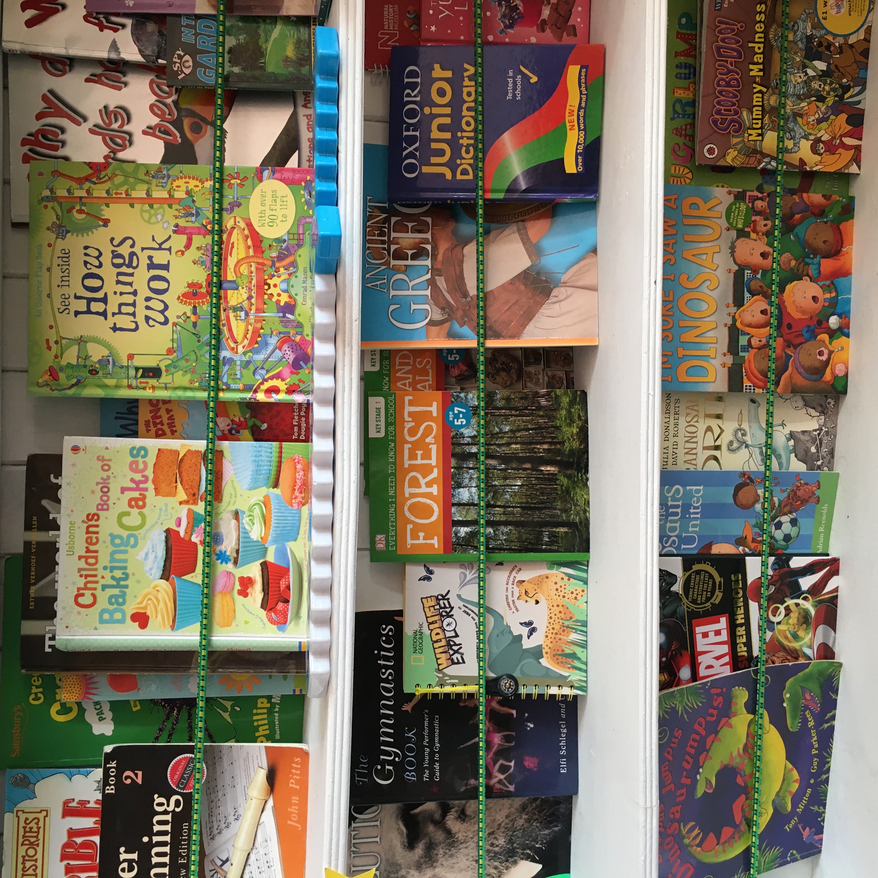 Some of the books at No Toy Left Behind