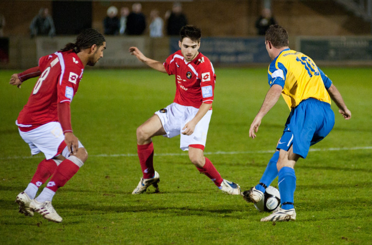 Hampton and Richmond failed to hold onto an early lead against top of the table Ebbsfleet United. Photo: Chris Turner.