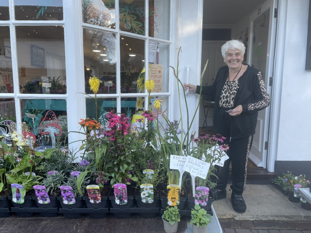 Making Life Beautiful plant nursery in Codicote project leader Isobel Barnes has a Pop-Up shop in Wheathampstead in the run-up to Christmas 