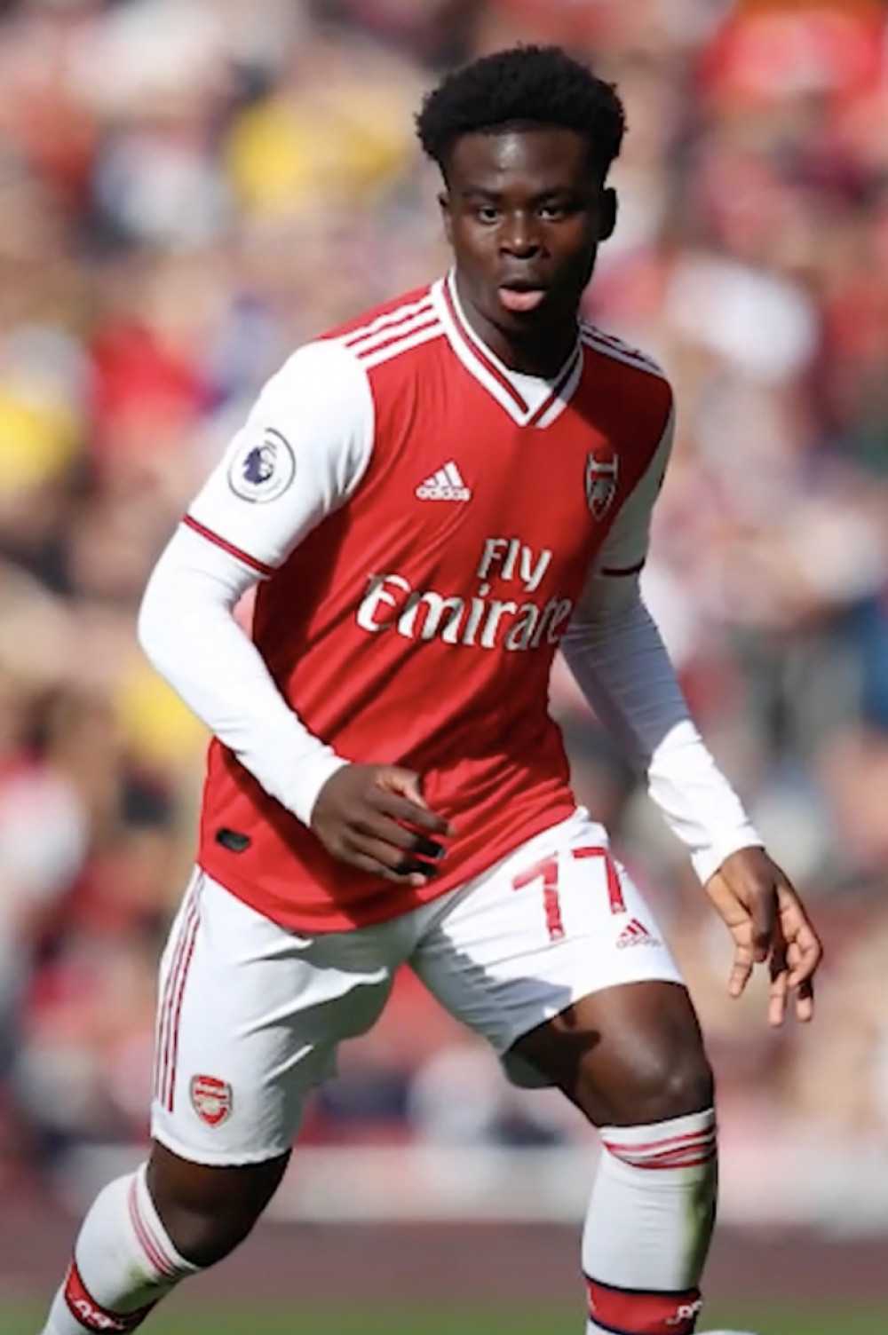 Bukayo Saka will go to his first World Cup with England. Photo: Plus TV Africa.