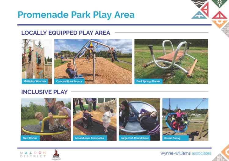 New equipment for play area at the Prom