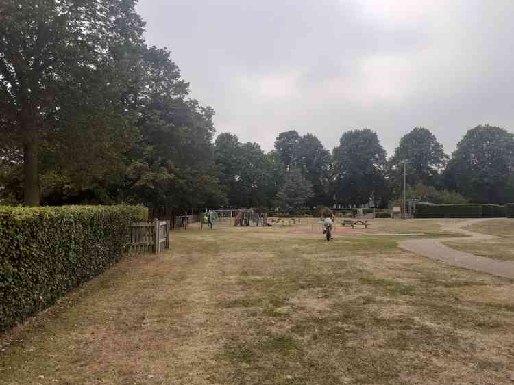 The play area known as the Sensory Garden as it is now