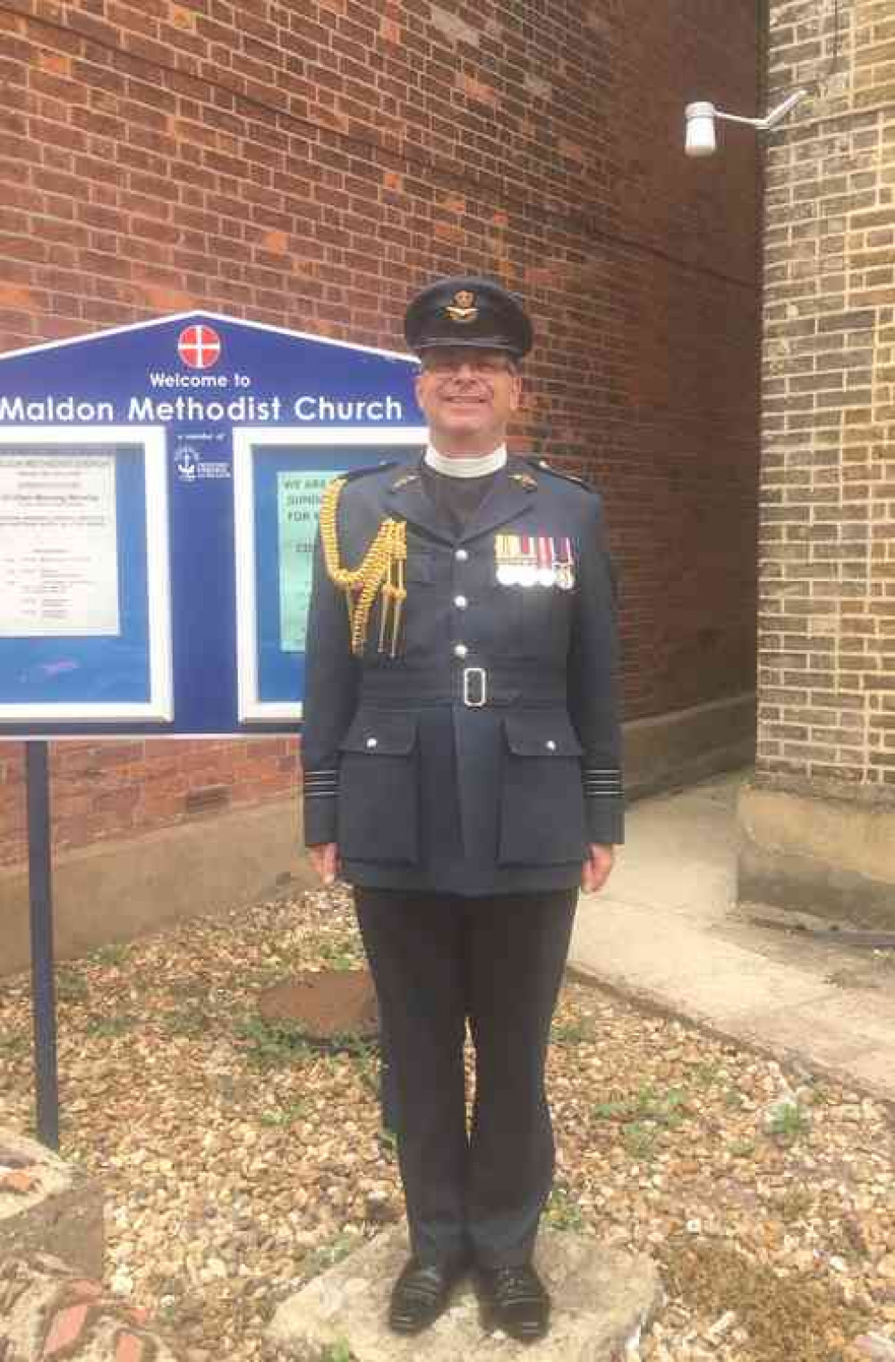 Wing Commander the Reverend Paul Mellor, NATO Chaplain, at the Maldon service