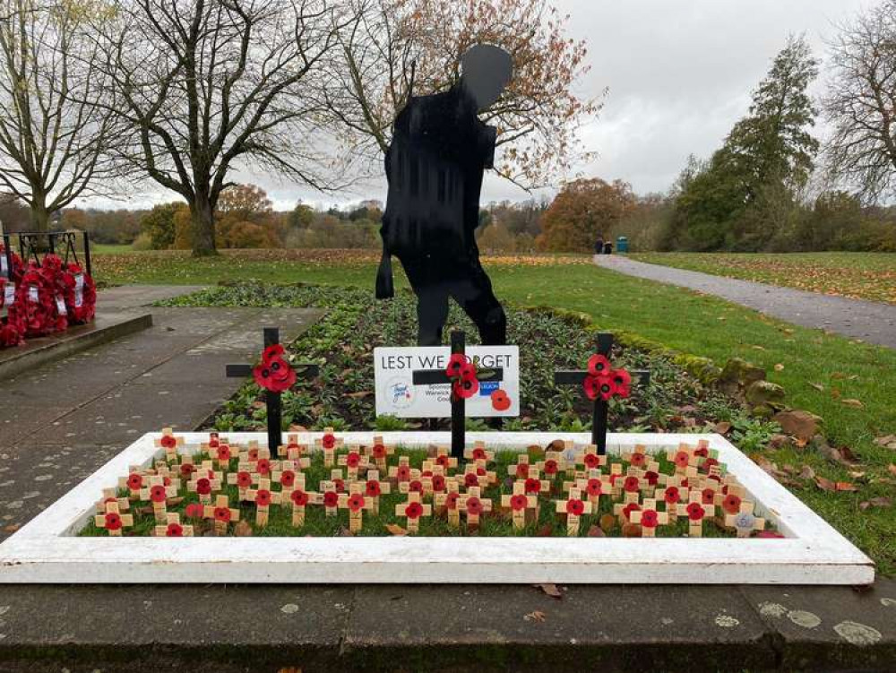 The Garden of Remembrance by Kenilworth's War Memorial at the top of Abbey Fields