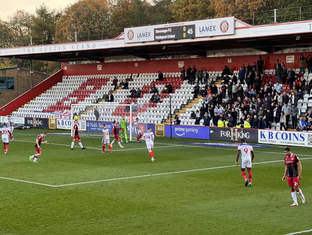 League Two: Stevenage 1-0 Hartlepool. CREDIT: @laythy29