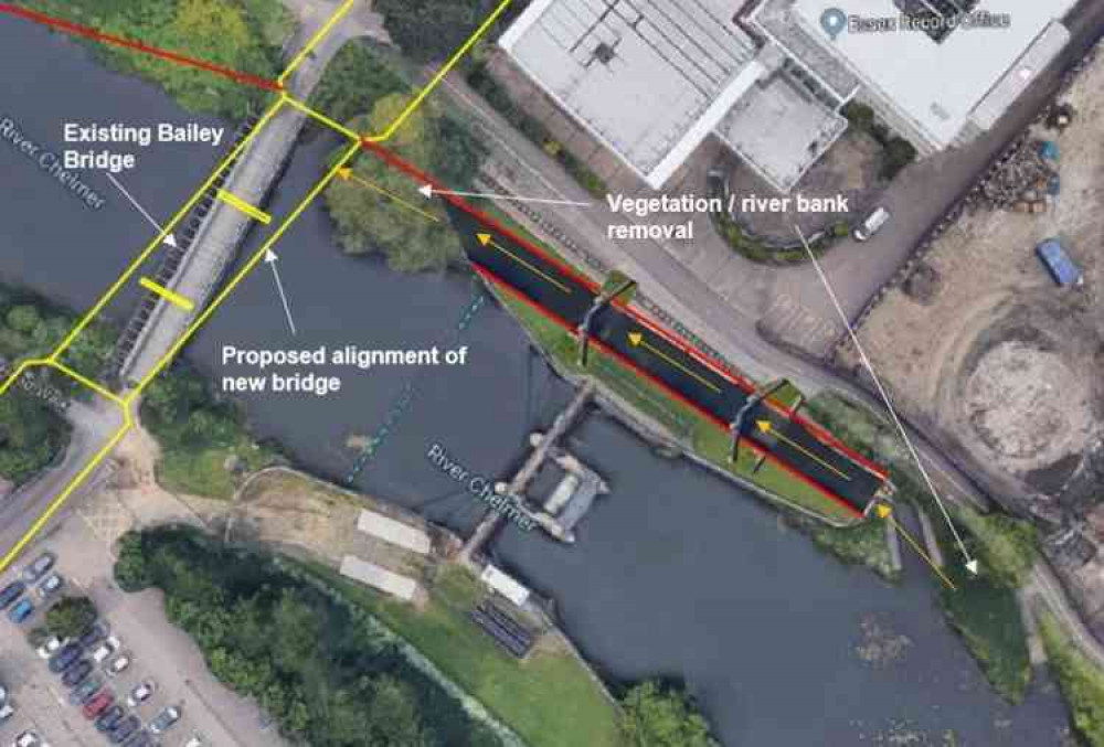 Chelmer Lock, showing the proposal details