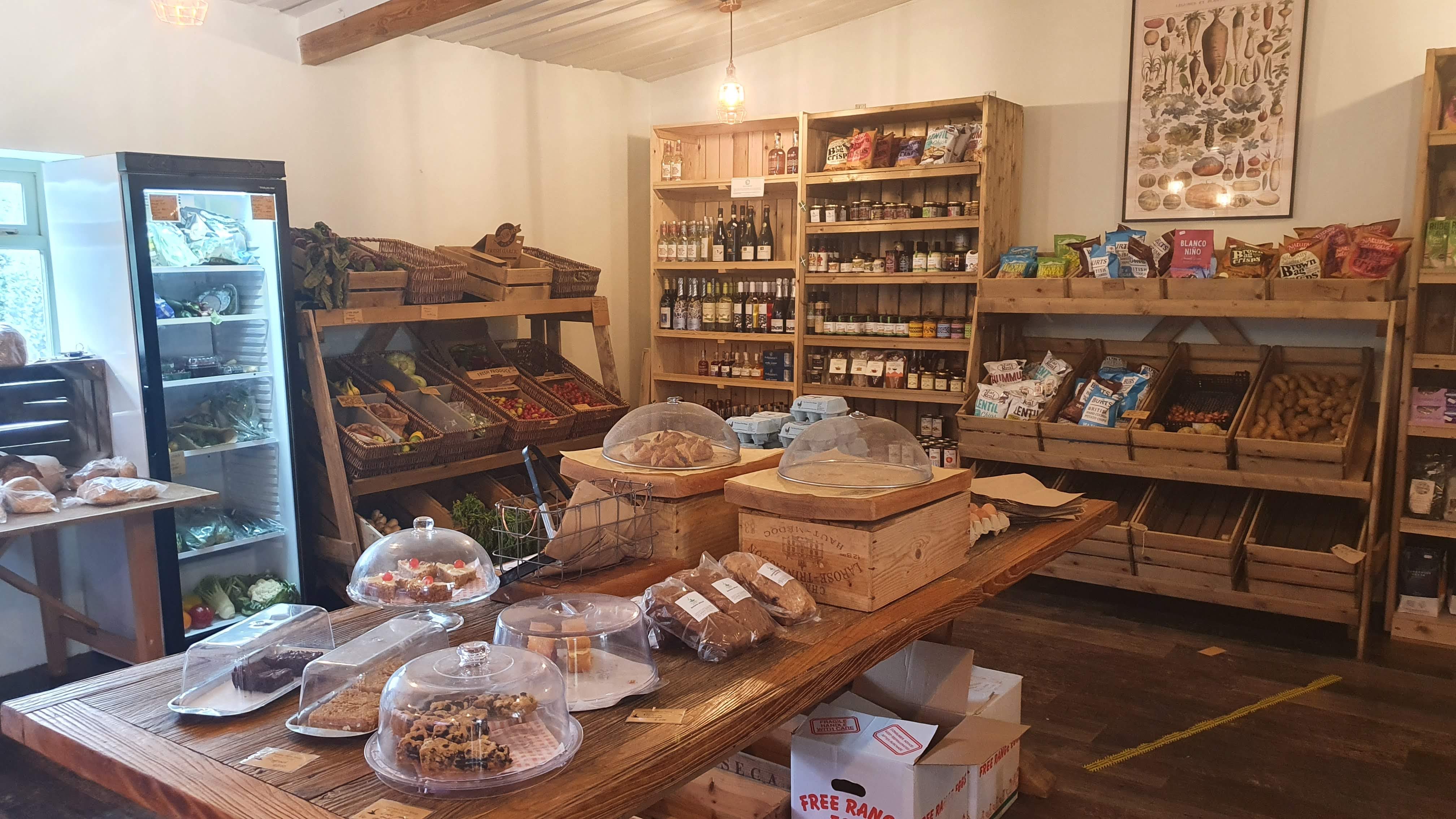 Inside the Combe Farm Shop