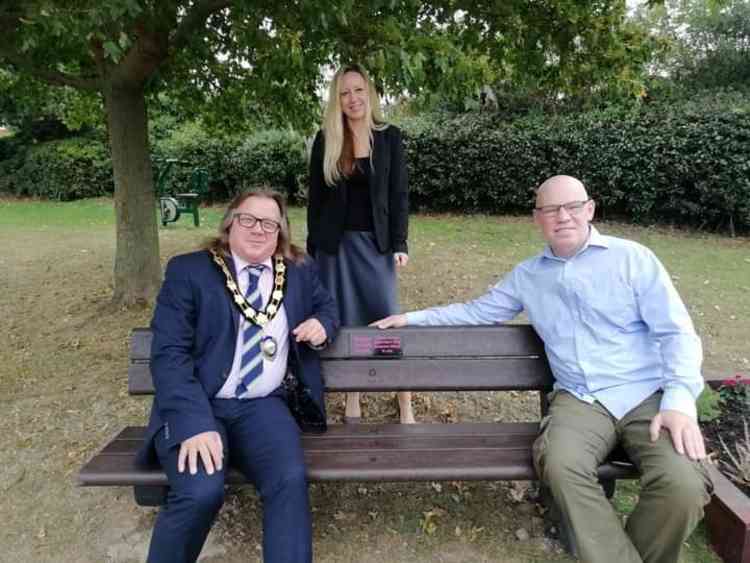 Heybridge Parish Council Chairman Richard Perry, with Maldon District Councillor Chrisy Morris and Heybridge Parish Councillor Carey Martin.