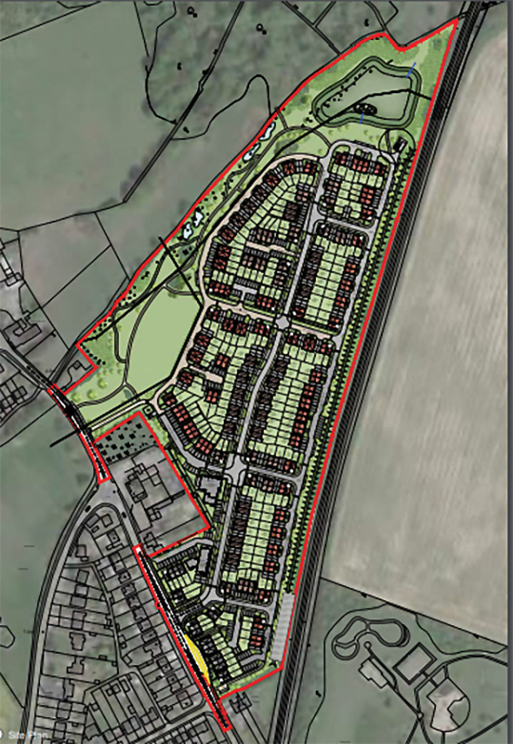 The proposed layout of the scheme.