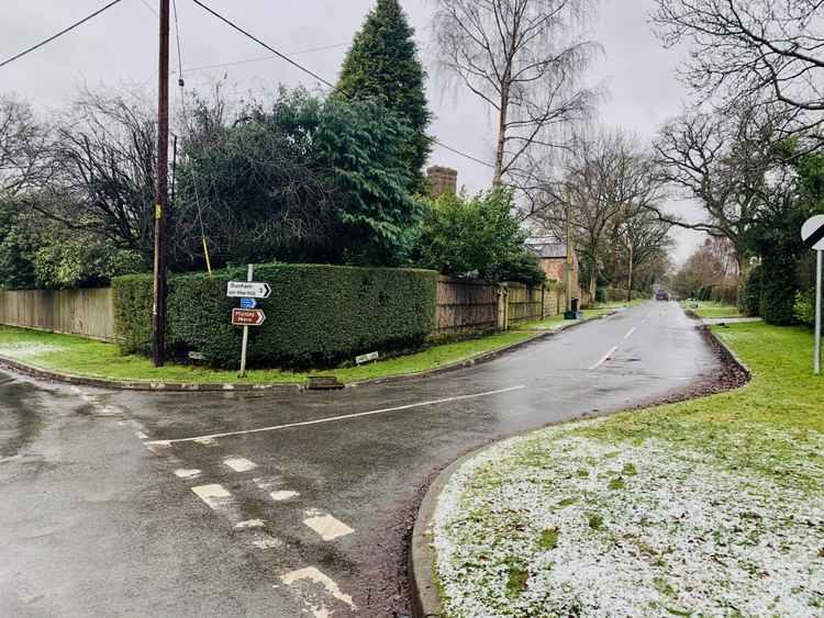 The junction onto Chapel Lane