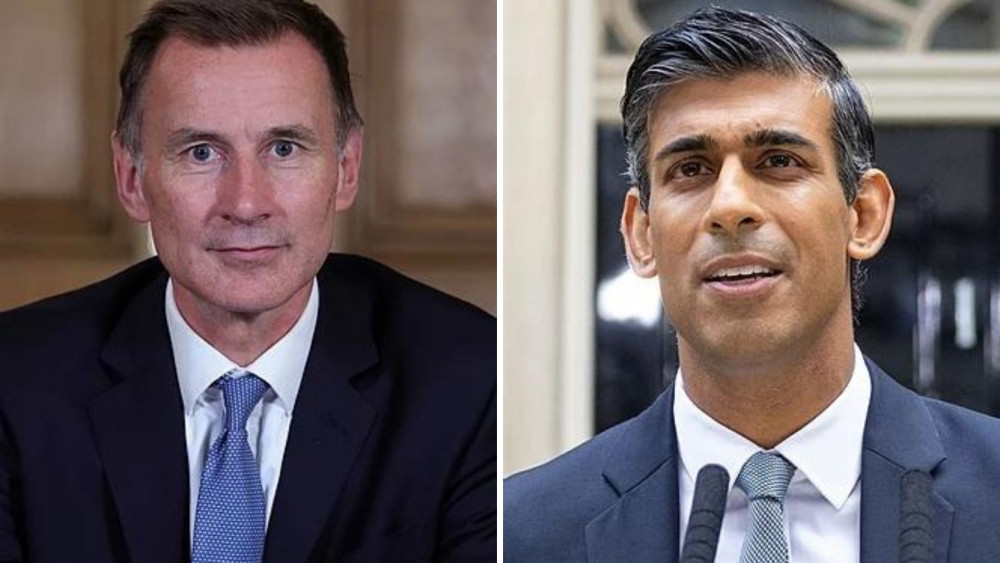 L: The Chancellor Jeremy Hunt (Official portrait of the Chancellor of the Exchequer Jeremy Hunt. Picture by Andrew Parsons / No 10 Downing Street)  L: Rishi Sunak (Picture by Lauren Hurley / No 10 Downing Street)