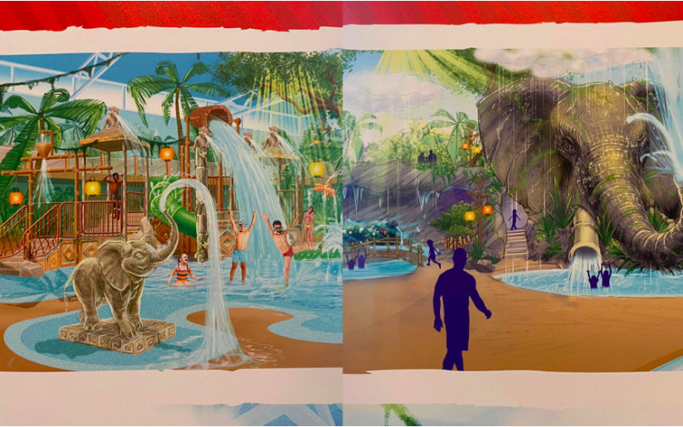 Forecasted drawings of the proposed Chessington 'Waterpark Adventure' (Credit: CWoAR)..