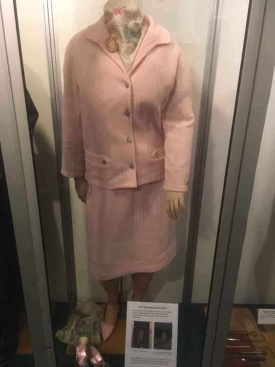 One of the costumes worn by Zoe the spy