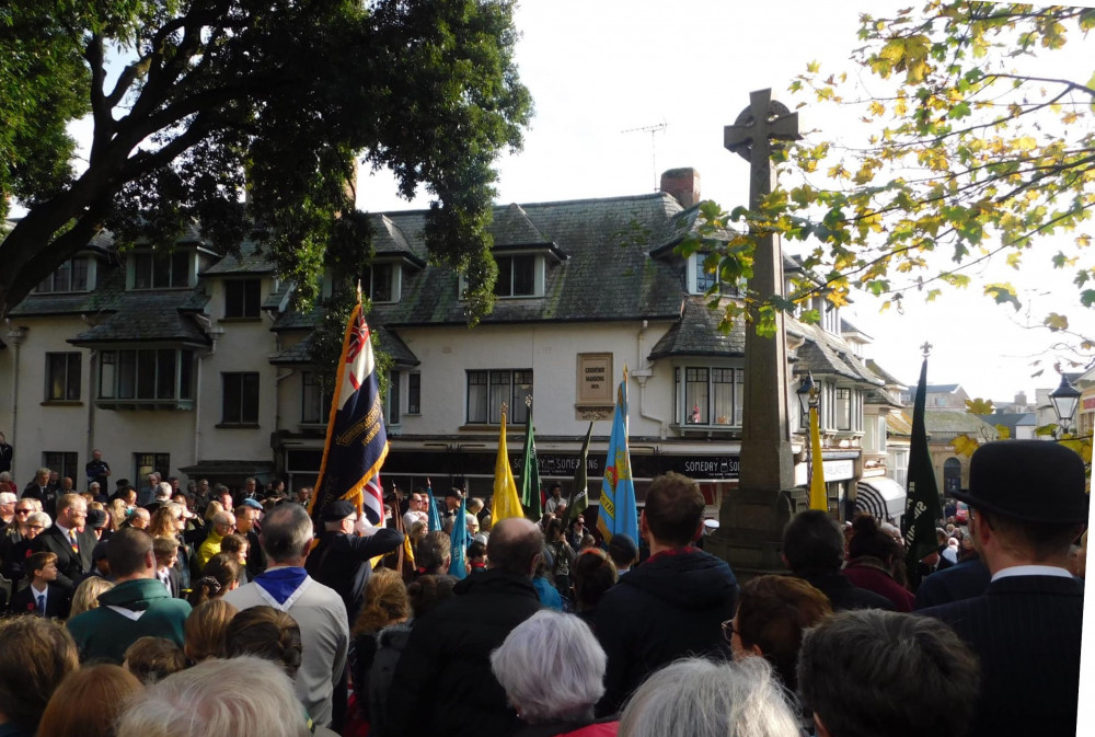 The war memorial outside Sidmouth Parish Church (James Walters)