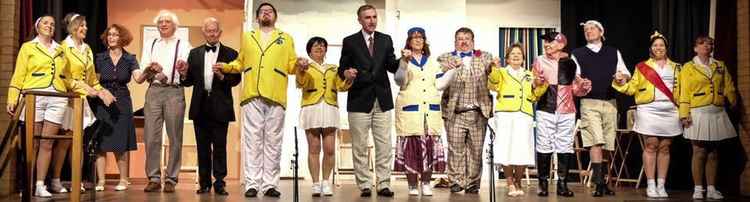 The cast of Maldon Drama Group's Hi-De-Hi on stage