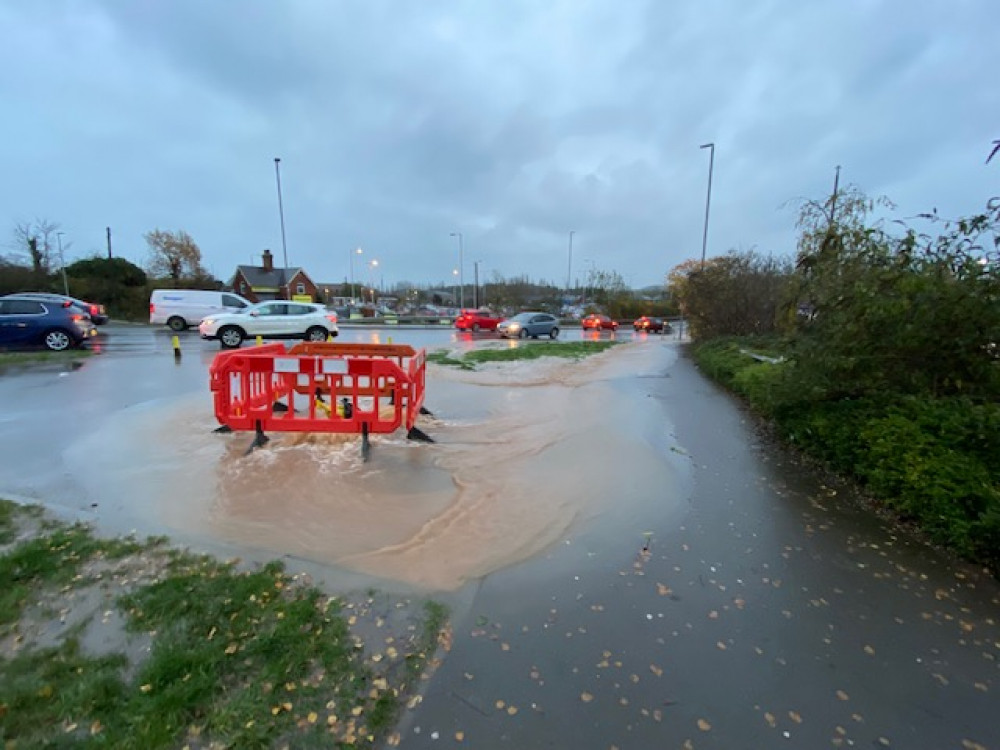 Yesterday’s constant bombardment of rainfall once again exposed Hucknall’s potential to flood. Photo Credit: Tom Surgay.