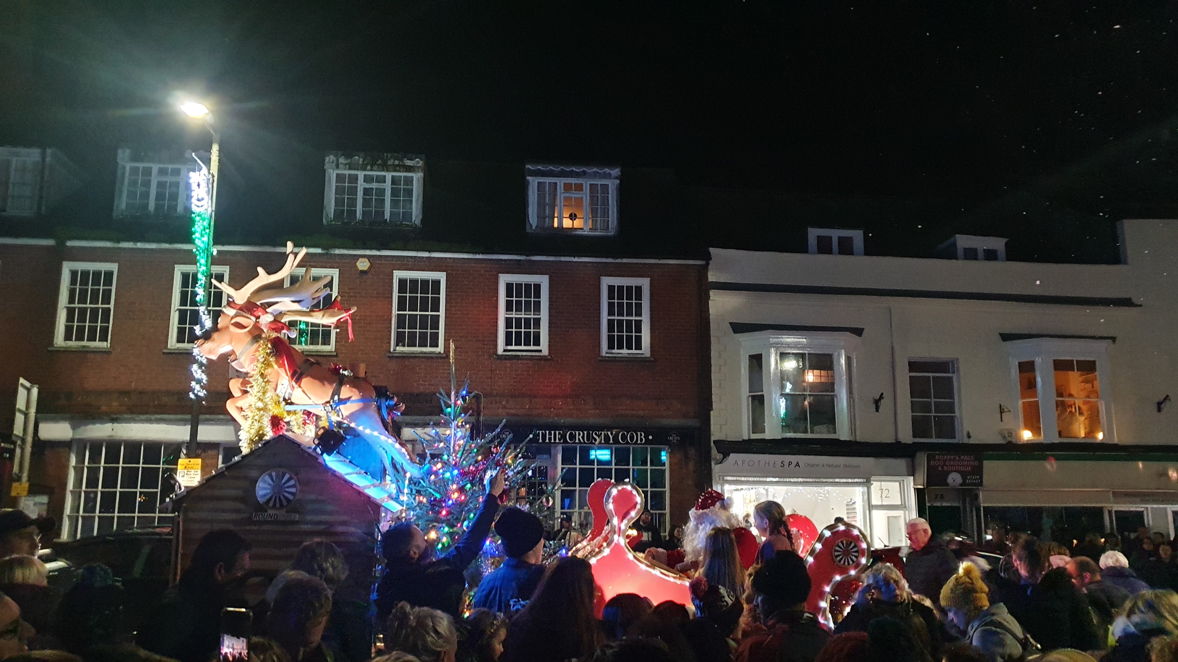 Father Christmas distributed presents to the children 