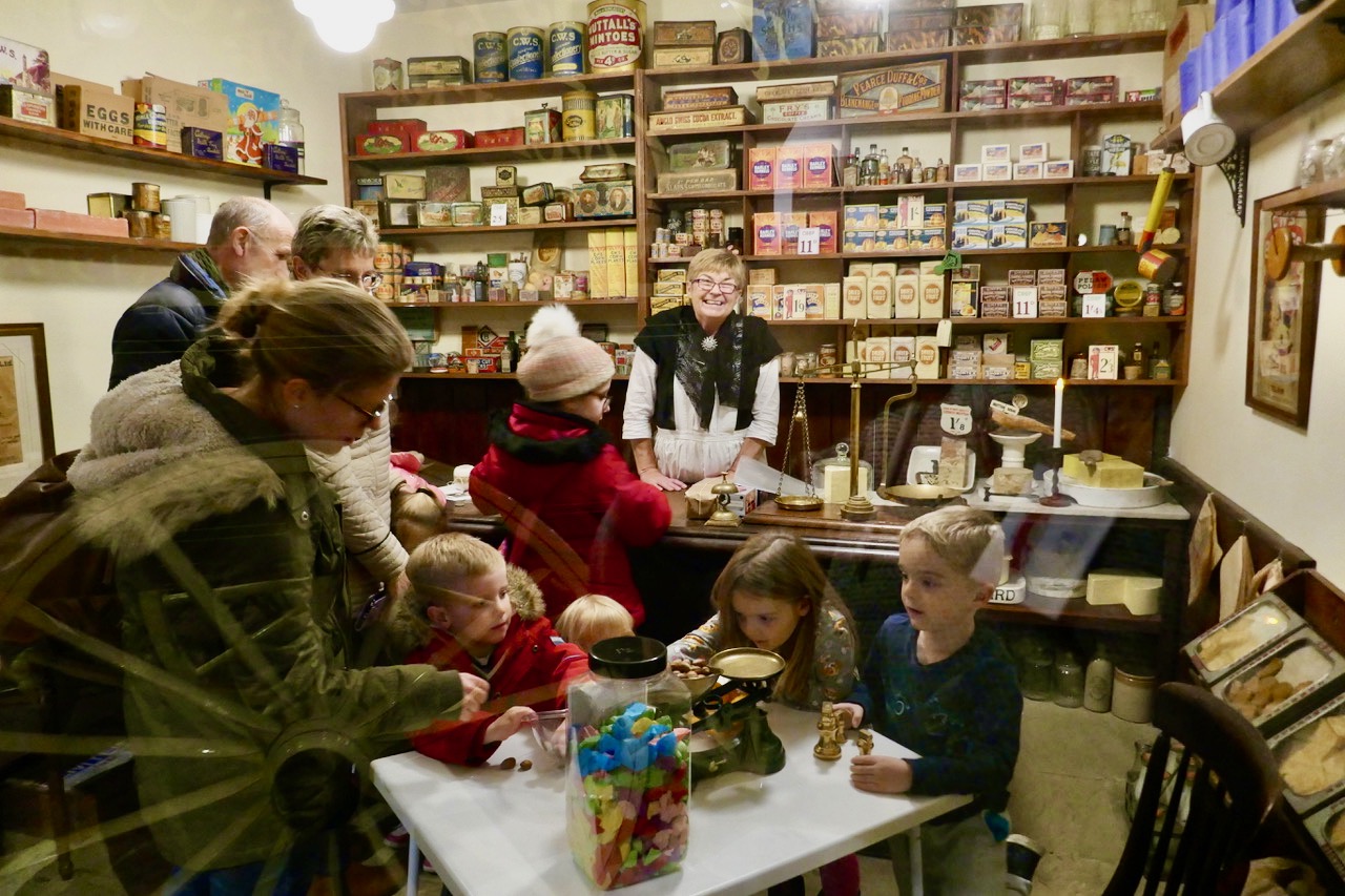 Weighing Sweets in the Victorian Museum Shop