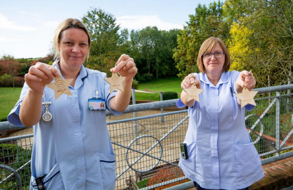 Lindsey (left) and Mel (right) are part of the In patient Unit team at Dorchester Weldmar Hospicecare, who are hosting a Light up a Life services next month.