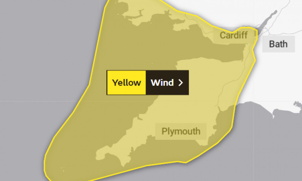 An Yellow Weather Warning has been issued for Honiton (Credit: The Met Office) 