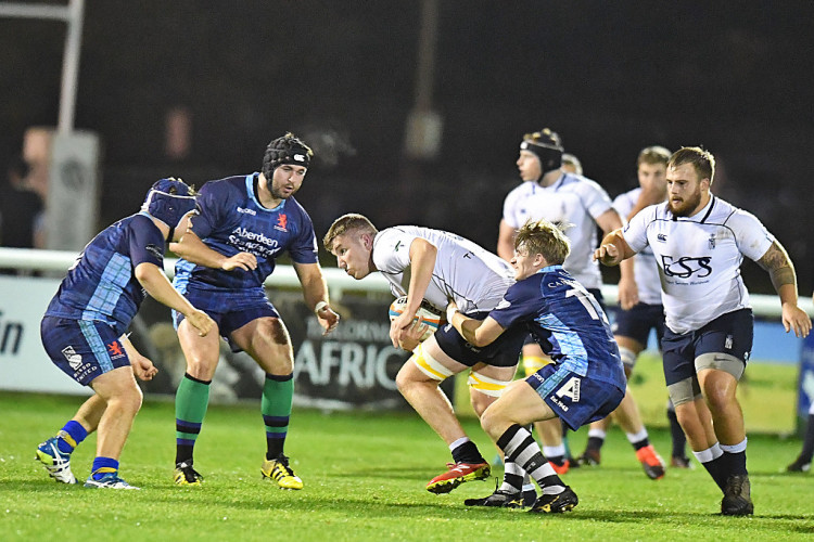 A depleted London Scottish side struggle to make an impact against Coventry. Photo: JD Walton.