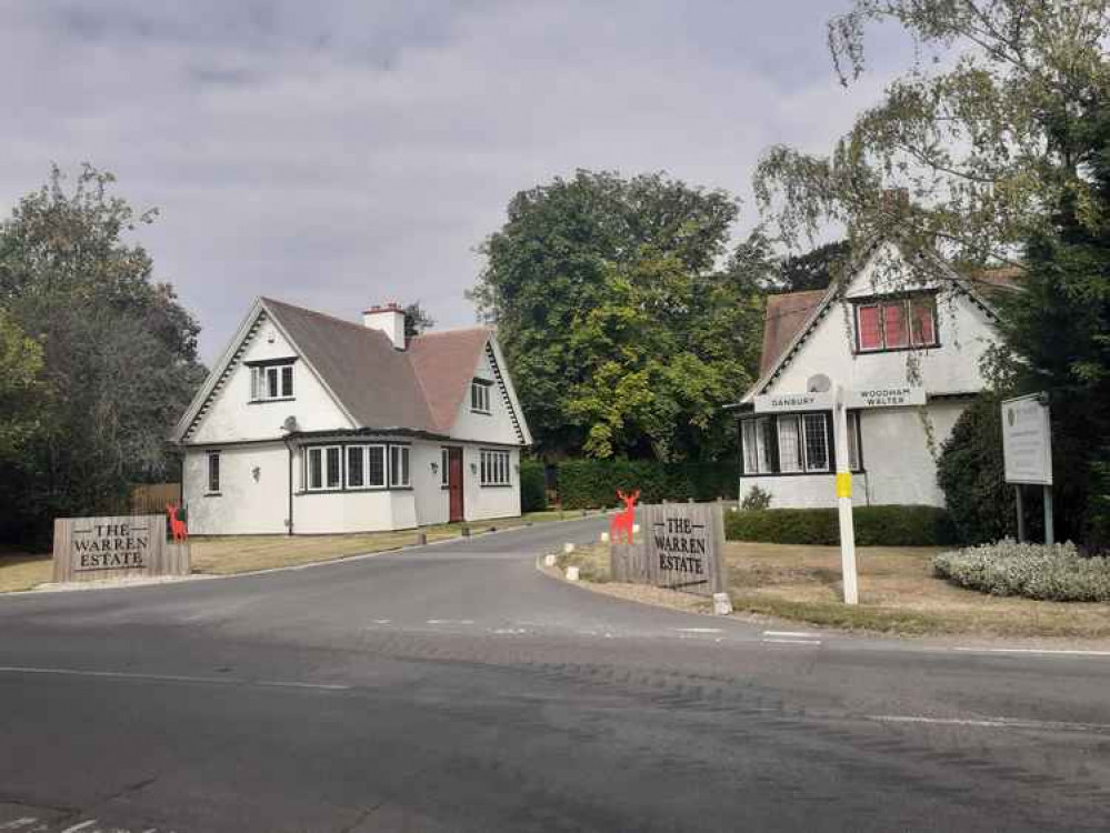 The Warren Estate entrance in Woodham Walter