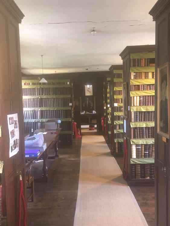 The interior of the historic library