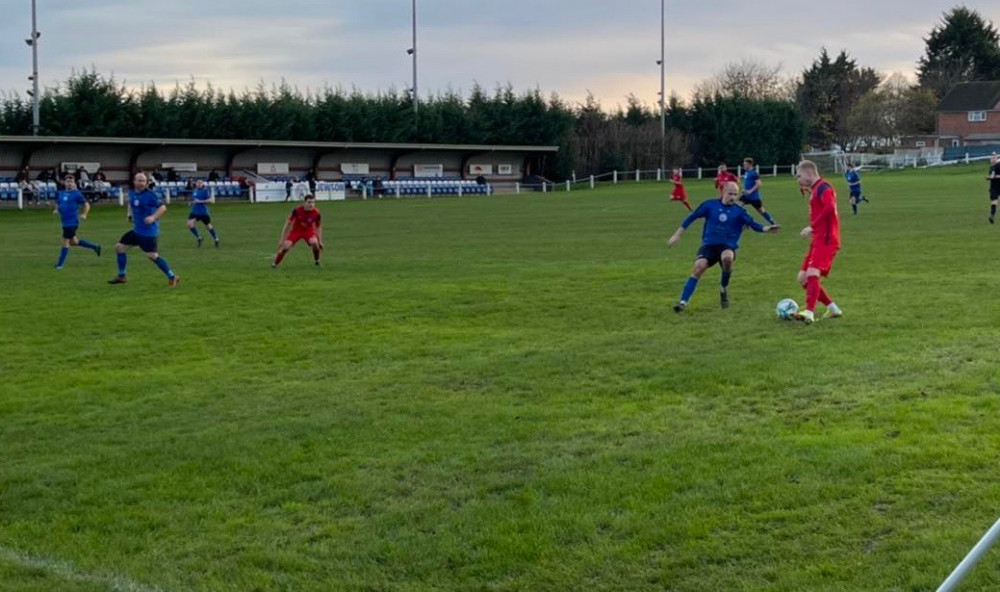 Action from the weekend win over Bridgnorth. Photo: Ashby Ivanhoe FC