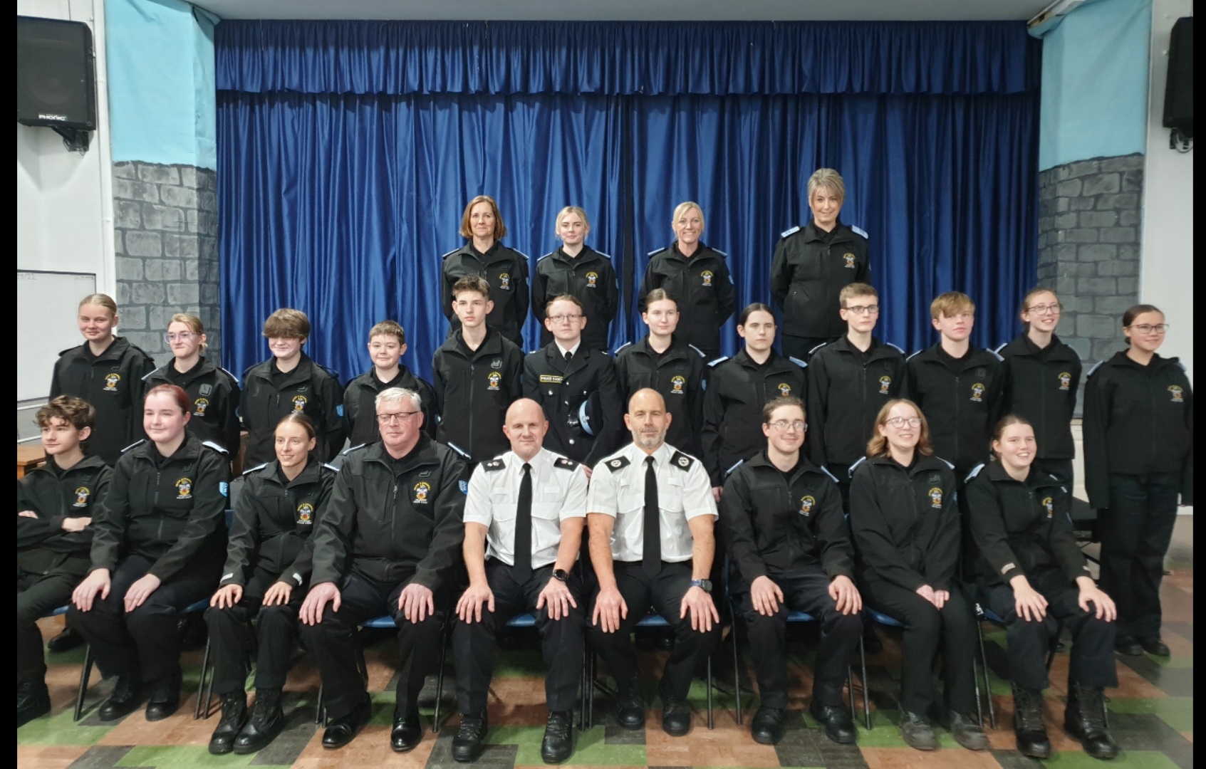 Honiton and Tiverton Cadets along with Assistant Chief Constable Jim Nye and Chief Superintendent Dan Evans (Credit: Sue Broom_