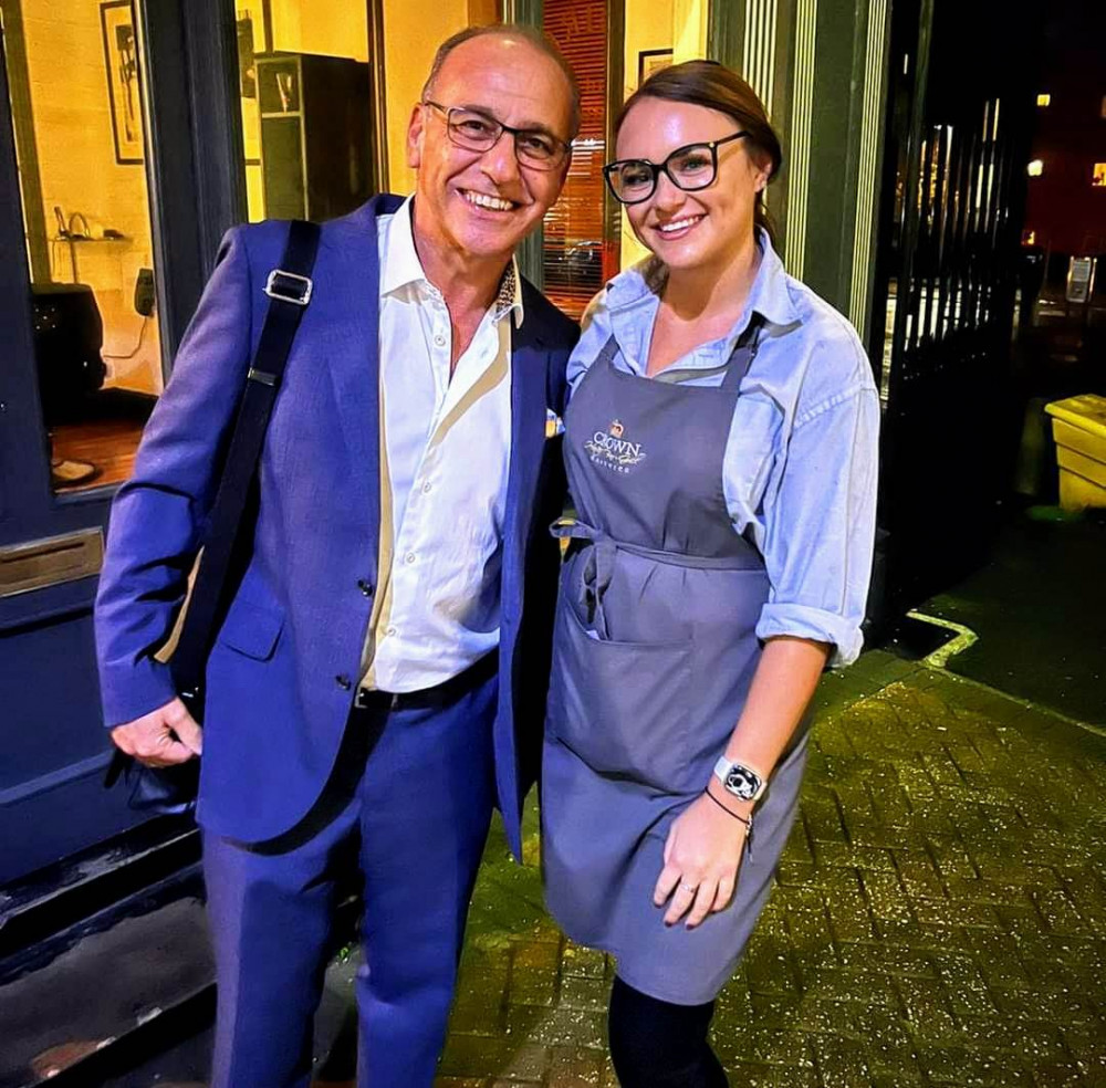 Theo Paphitis visited The Crown Hotel, Bar & Grill, High Street, Nantwich on Monday - November 21 (The Crown Hotel, Bar & Grill).