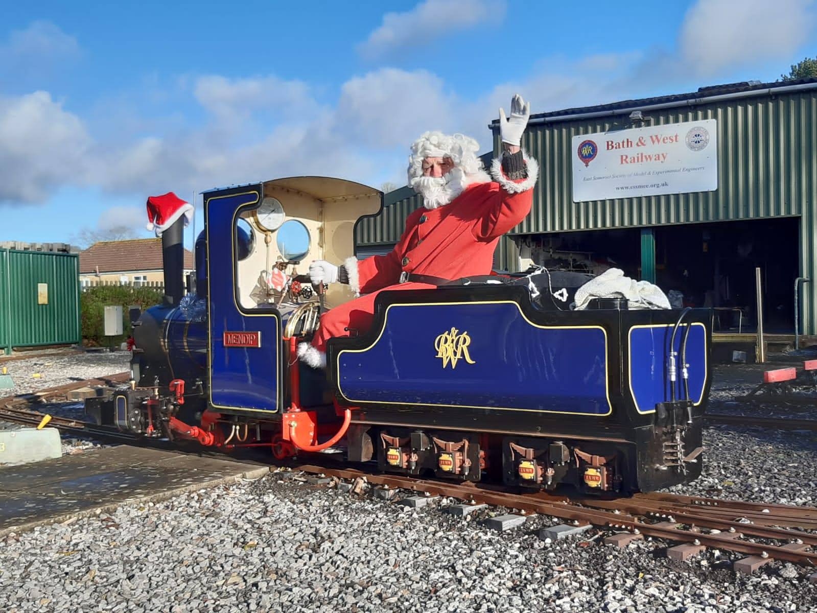 Santa Arriving at the railway