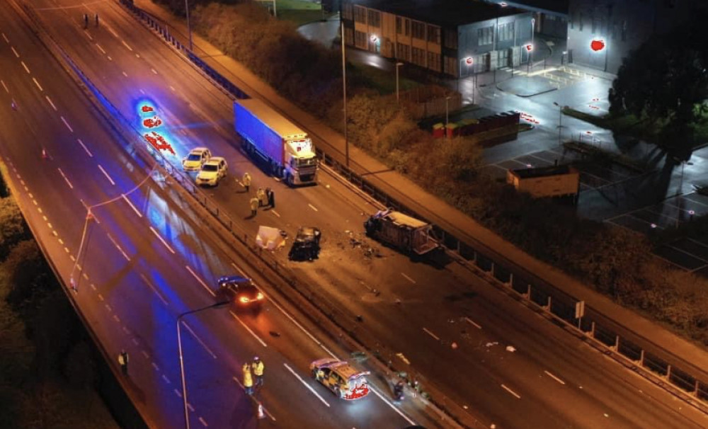 Updated Police confirm death of woman. A13 closed in both