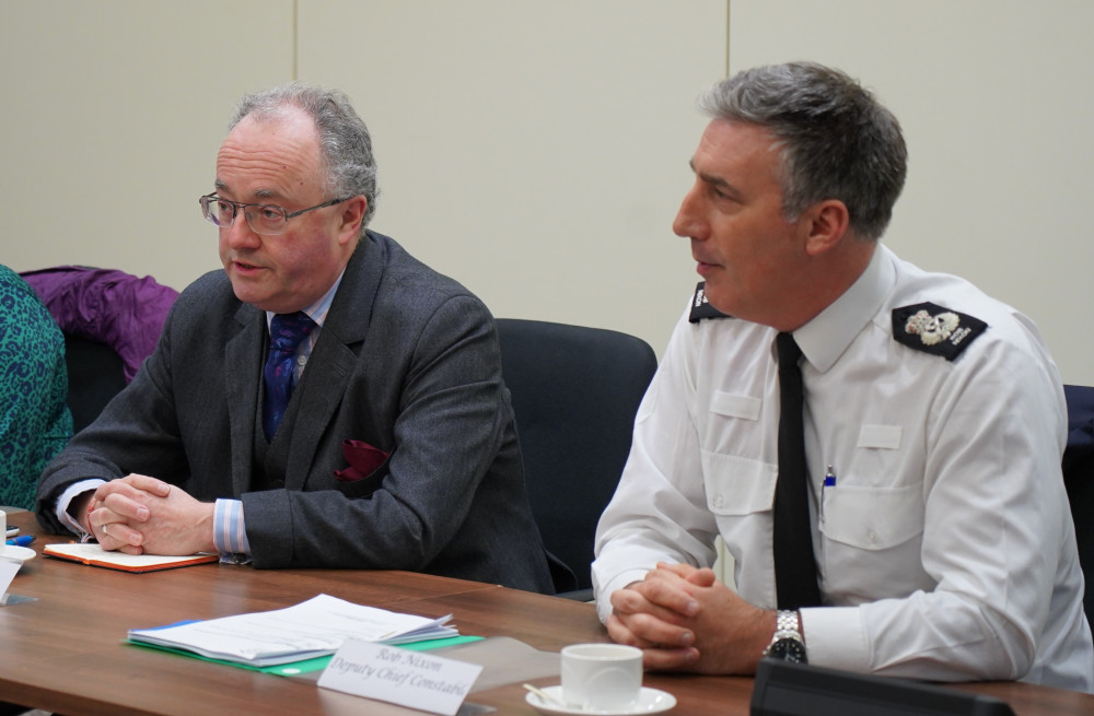 Rupert Matthews and Chief Constable Rob Nixon (image courtesy of Leicestershire and Rutland Police)