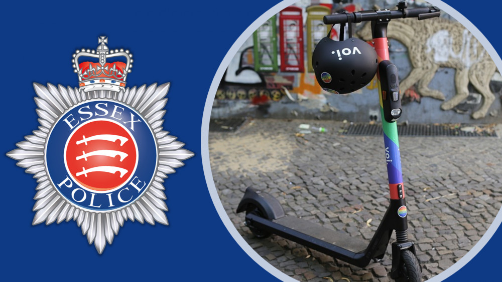 Privately owned e-scooters are illegal to use on roads and pavements. (Images: Essex Police and Pixabay)