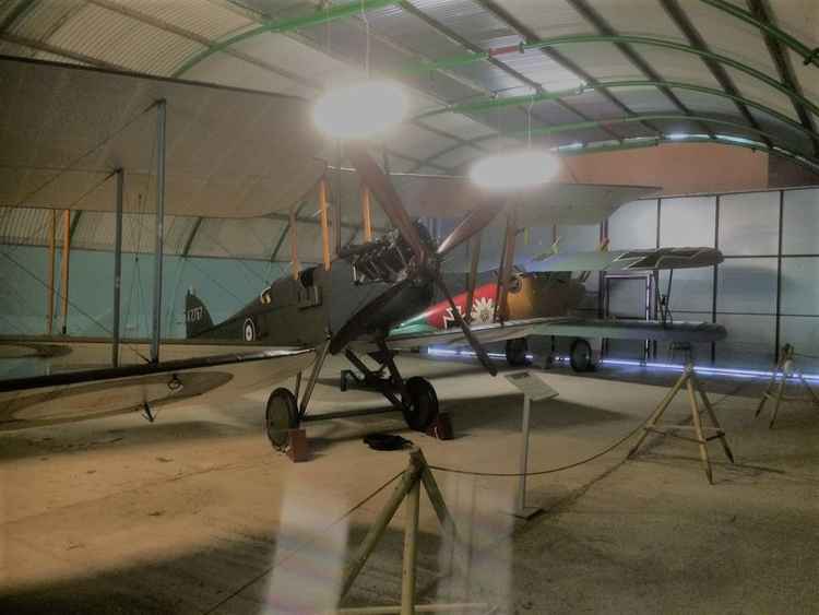 The BE2 (foreground) and Albatros