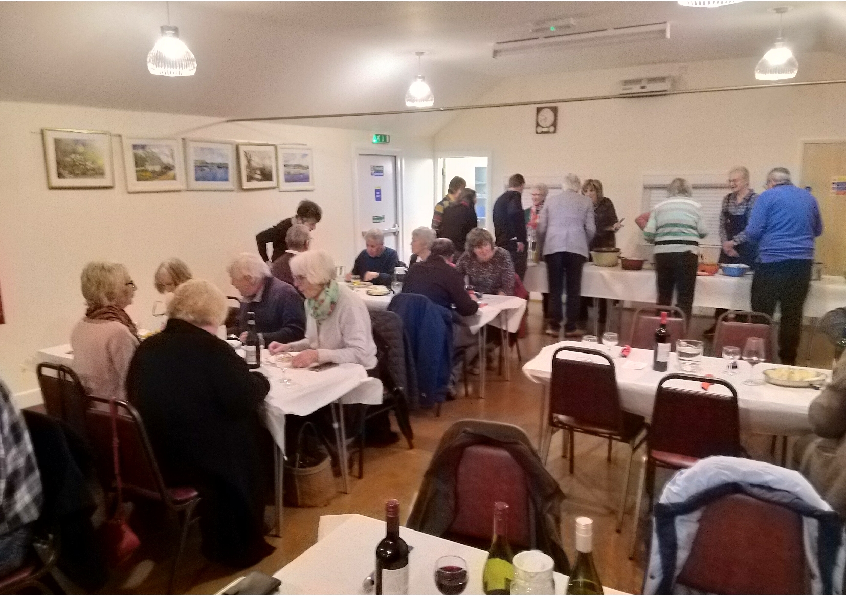 Axminster Twinning Association members tuck into a French feast
