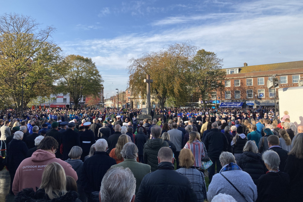 The Strand, Exmouth on Remembrance Sunday (Nub News/ Will Goddard)