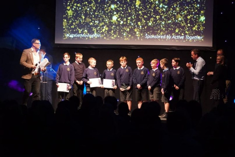 Whitwick St John the Baptist C E Primary School at last week's awards night in Coalville