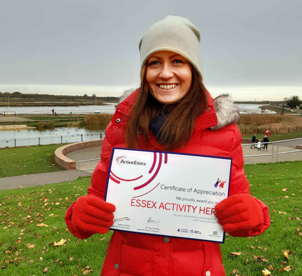 Lucy West with her award