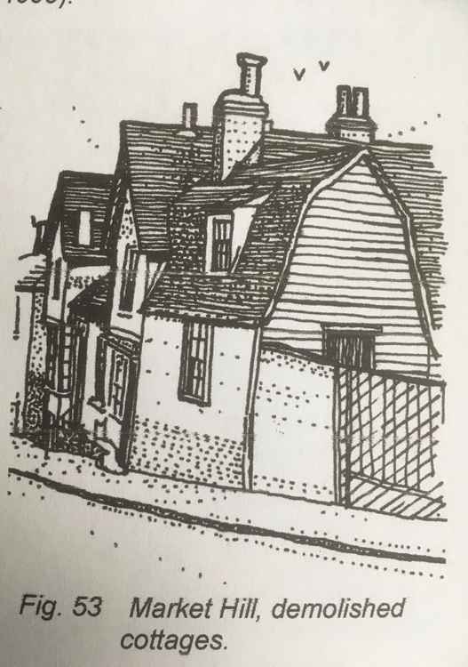 An impression of the old houses, from the District Council's Conservation Area Review