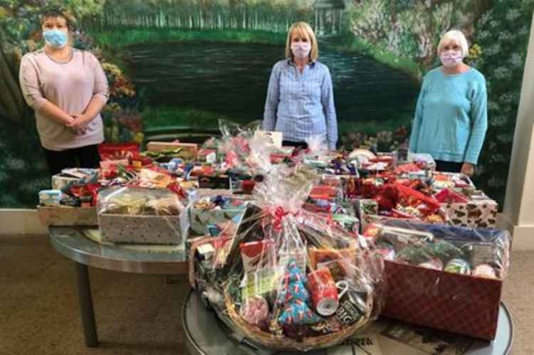 Members of Maldon Wycke Women's Institute with the hampers