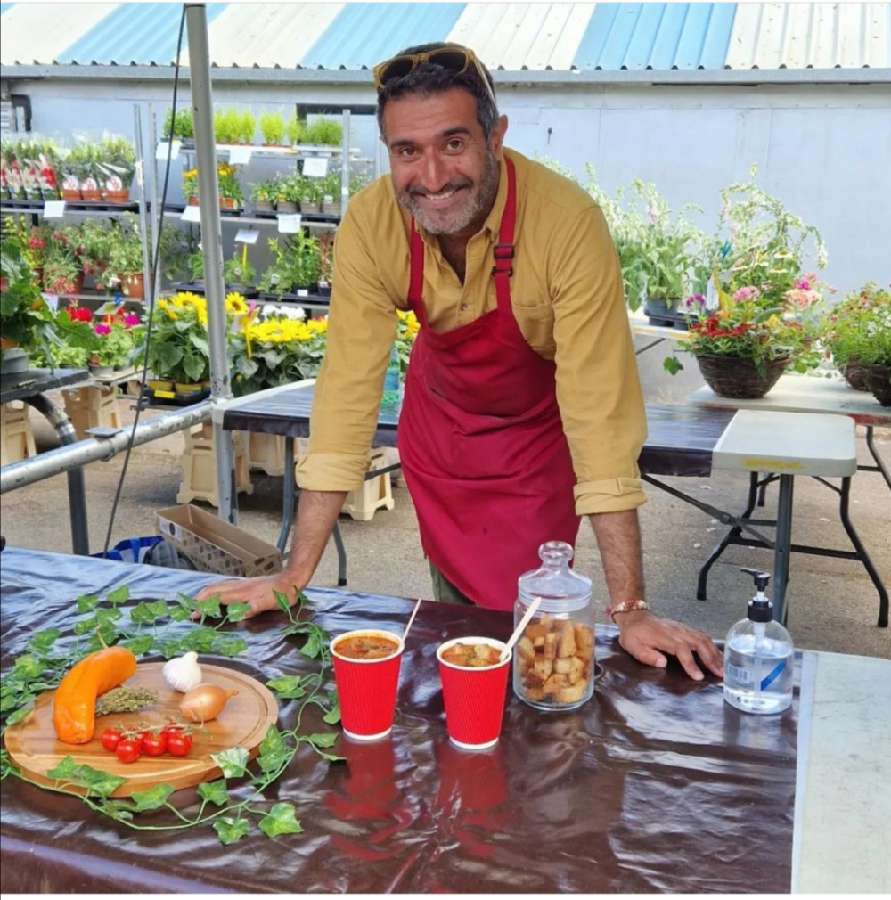 Nub News food correspondent Deven Thakeria at Hitchin Market. You can find Deven at Hitchin Market on Saturdays serving soup - and for this festive period the mulled wine is back he says, 'with its sweet spicy tingle and boozy roar to fend off any winter chill.'