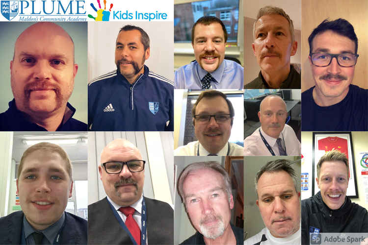 The 'Movember' moustached men of Plume Academy