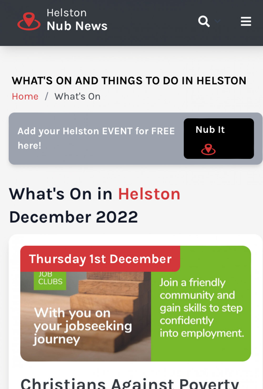 Share your events in Helston on our What's On page 