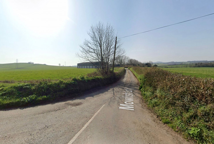 Looking towards Westlake Farm on Mowlish Lane (Google Maps)