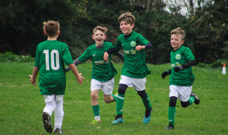 Joy of scoring with your mates (Picture: Lauren Hyde)